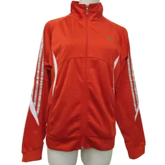 アディダス adidas ジャージ トラックジャケット ブルゾン 朱色 赤系Ｌサイズ 1119