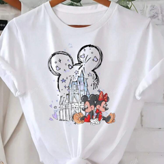 ☆輸入☆ディズニー　ミッキーとミニー　シンデレラ城Tシャツ