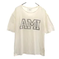 アミアレクサンドルマテュッシ リバースプリント 半袖 Tシャツ M ホワイト系 ami alexandre ｍattiussi ロゴ メンズ 【中古】  【230706】 メール便可