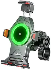 【Kaedear公式(カエディア)】バイク スマホホルダー バイク用スマホホルダー アルミ QI ワイヤレス充電 防水　振動吸収 バイクホルダー iPhone アイフォン android アンドロイド 原付 小型 中型 大型 50㏄ 125㏄ KDR-M23A