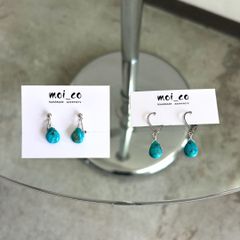 Turquoise Drop – earrings / pierced / moi_co ターコイズ ピアス イヤリング