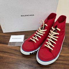 定価9万❗️】BALENCIAGA 赤レザーハイカットスニーカー - メルカリ