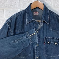リーバイス　ブルー　ウエスタン　デニムシャツ