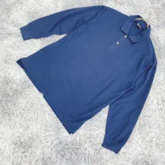 ＃【Hanes】ヘインズ  ポロシャツ【M】カジュアル  軽快  メンズ  青系  ブルー  一点もの 【送料無料】のサムネイル