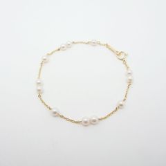 タサキ パール ステーション ブレスレット 4.3-4.1mm K18YG Sランク