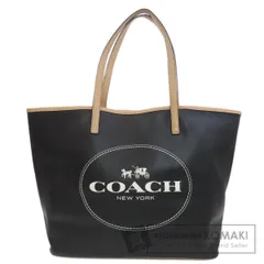 超美品　COACH　ネイビー トートバッグ　F31315 PVC×レザー 超美品 COACH ネイビー トートバッグ F31315 PVC×レザー