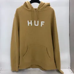 02w13945 ハフ HUF  裏起毛 スウェットプルオーバーパーカー  イエロー  中国製 パーカー  コットン  【中古品】