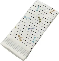 新品　豆とんぼ 布ごよみ ブルー フェイスタオル 33×100cm 今治産タオル