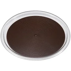 曙産業 MT-1072 クリアマジックトレー丸 小 10インチ ブラウン （1点）