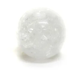 爆裂水晶（クラッククリスタル）6mm玉 【穴あり一粒売りビーズ】 天然石 パワーストーン / インペリアルオーラ おしゃれ かわいい オシャレ 可愛い プレゼント ギフト 贈り物