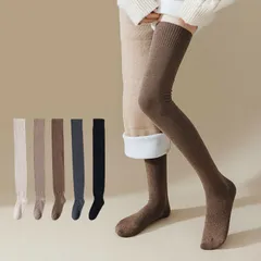 レディース靴下 ls2345 1足組 秋冬 オーバーニーハイソックス ルーズ 無地 ベーシックカラー