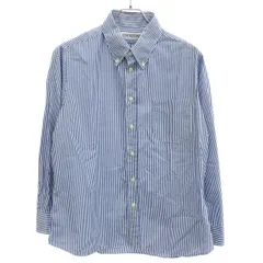 INDIVIDUALIZED SHIRTS インディビジュアライズド シャツ ボタンダウンストライプシャツ  ブルー