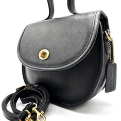 ✨美品✨ OLD COACH オールドコーチ ターンロック フラップ ハンドバッグ ショルダーバッグ 2way ブラック 黒色 ユニセックス 男女兼用 メンズ レディース