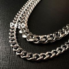 喜平ネックレス2点セット 45cm/50cm シルバー チェーンネックレス 太め