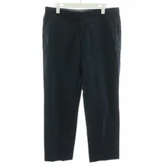エトロ ETRO AZIONI NON PAROLE スラックスパンツ 麻 リネン混 ストライプ 裏地チェック 50 XL 紺 ネイビー 白 ホワイト /FQのサムネイル