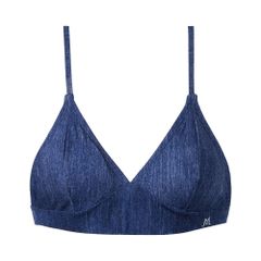 Denim Triangular Bra-top（デニム　トライアングル　ブラトップ）トップスのみ　｜Menuet polewear（メヌエット）Denim（デニム）ポールダンスウェア　かわいい　ハート　レッスン着　水着　エアリアル