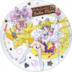 【中古】鏡・ミラー エターナルセーラームーン＆スーパーセーラーちびムーン オリジナル缶ミラー 「明治×美少女戦士セーラームーン ワタシを輝かせるプリズムなひと粒」 対象商品購入特典