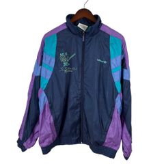 UMBRO ENGLAND ナイロンジャケット ブラック × ブルー Sサイズ