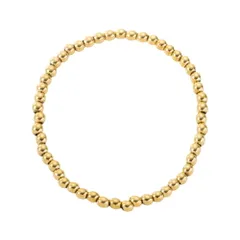【ゴールド × 4mm】[Cream dot. クリームドット公式] ブレスレット レディース ステンレス製 金属アレルギー つけっぱなし サージカルステンレス メタルボール 伸縮ゴム 着脱簡単 5サイズ 大人のサムネイル