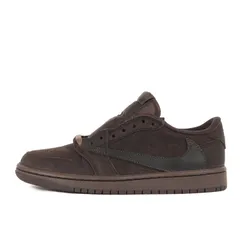 NIKE ナイキ サイズ:23.0cm / TRAVIS SCOTT AIR JORDAN 1 LOW OG SP VELVET BROWN (DM7866-202) / ダークモカ ブラック / US4【メンズ】【中古】