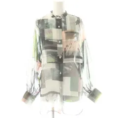 ハレ HARE 総柄シアーシャツ 長袖 バンドカラー F マルチカラー /DO ■OSのサムネイル