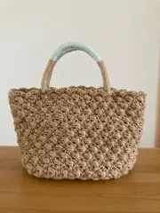 麻紐手編みバッグ
