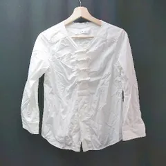 ◇ H.A.K ハク リボンデザイン コットン100% ガーリー 綺麗め 上品 長袖 シャツ 表記なし ホワイト レディース E  【1309250017912】