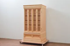 ★事前問合せ必須★ 神徒用仏壇 新品未使用品 中古 40号 ヒノキ材 ナチュラル ご神徒壇 御霊舎 みたまや 祭壇宮 さいだんみや リペア+発送まで3週間～ R-078155