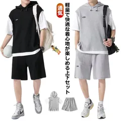 スウェット ジャージ 上下セット ジャージ スウェット上下セット メンズ 半袖パーカー 短パン ワッフル生地 通気 レディース セットアップ 半ズボン ショートパンツ ハーフパンツ パジャマ 寝間着 #goudoudou8213