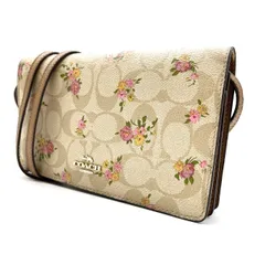 ✨美品✨ COACH コーチ ショルダーバッグ シグネチャー 花柄 PVC レザー 革 ユニセックス 男女兼用 メンズ レディース