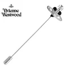 W24　美品　ヴィヴィアンウエストウッド　オーブ　ピンバッチ　ラインストーン ヴィヴィアンウエストウッド オーブ ピアス(両耳用) メタル