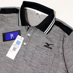●送料390円可能商品 ミズノ ゴルフ MIZUNO GOLF 新品 メンズ 吸汗速乾 ドライ 半袖 鹿の子 ポロシャツ 灰[K2JAB18105-M]一 三 壱★QWER