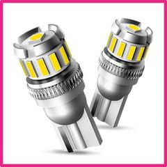 ホワイト OXILAM T10 LED ホワイト 高輝度 爆光 CANBUSキャンセラー内蔵 ポジションランプ クリアランスランプ ナンバー灯 ルームランプ 無極性 6500k DC9-18V ウエッジ球 車用 車検対応 1年保証 2個入