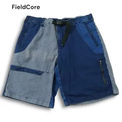 FieldCore フィールドコア ワークマン 切替★ クライミング デニム ショート パンツ ジーンズ Sz.3L メンズ 大きい 特大