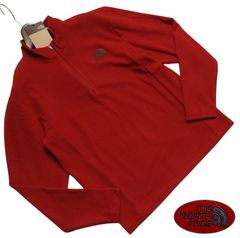 新品正規 ノースフェイス 海外限定 ワッフル地 MOUNTAINEER ロングTシャツ メンズLレッド(RED)
