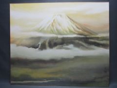 日本画】亀岡本都「富嶽」6号 段ボール箱付属 額装 亀岡 本都 - メルカリ