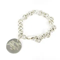 ティファニー TIFFANY & CO. リターン トゥ ブレスレット ラウンドタグ 925 シルバー アクセサリー ☆AA★