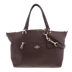 【中古】COACH （コーチ） ﾌﾟﾚｰﾘｰｻｯﾁｪﾙ ｼｮﾙﾀﾞｰﾊﾞｯｸﾞ バッグ ハンドバッグ 2WAY ボルドー Bordeaux leather レザー 58874 used:B