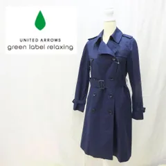UNITED ARROWS　GREEN LABEL RELAXING　ユナイテッドアローズ　グリーンレーベル リラクシング  　トレンチコート　ネイビー　通勤　ビジネス　Ｌサイズ