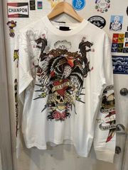 Ed Hardy エドハーディー EDH-2401 リブ付き 長袖Ｔシャツ ロンＴ トップス メンズ 送料無料 新作