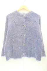 【中古】 LEPSIM LOWRYS FARM レディースカーディガン F 5ゲージカール起毛カーディガン LEPSIM LOWRYS FARM F 紫 パープル 無地