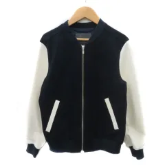 Spick & Span スタジャン S 黒アイボリー Spick & Span（スピックアンドスパン）の「ウールスタジアム