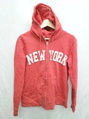 ◇ Θ BROWNY ブラウニー スウェット 長袖 ジップアップ パーカー サイズM レッド レディース P  【1409250001901】のサムネイル