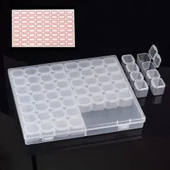 【特価商品】ビーズケース 小物ケース ビーズ入れ 56分割 小分けケース ダイヤモンドアートツール ネイルケース クリアケース 小物入れ 釣りフック ビーズ収納