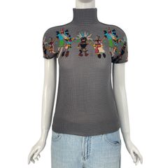 美品 ME ISSEY MIYAKE ミーイッセイミヤケ カットソー カチナ族 グレー