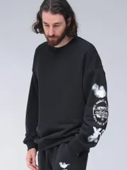 Y-3 (ワイスリー) 袖プリント クルーネック スウェット GRAPHIC