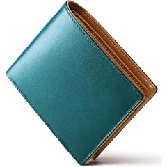 【新品】 栃木レザー 二つ折り財布 メンズ BOX型 小銭入れ 財布 8031