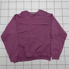 ◇ ⊇ Fruit of the Loom フルーツオブザルーム シンプル 長袖 トレーナー サイズL パープル系 メンズ E  【1509190048162】