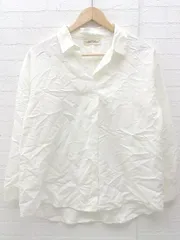 ◇ nano universe ナノユニバース 長袖 ブラウス カットソー サイズF ホワイト レディース  【1002800924400】