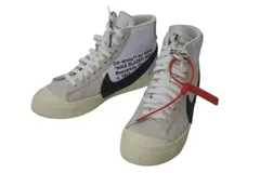 NIKE OFF-WHITE ナイキ オフホワイト ブレーザー ザ・テン THE 10 BLAZER MID スニーカー ホワイト ブラック AA3832-100 美品 中古 4c074581
